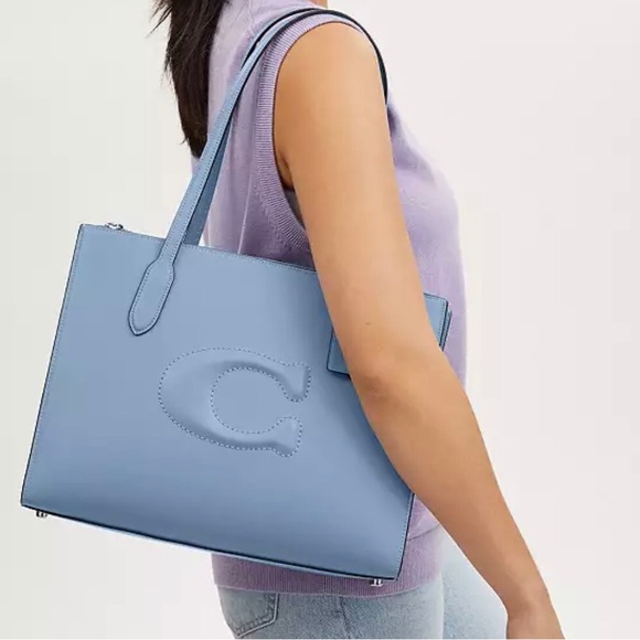 Tote & Wristlet-Coach Powder Blue - Picture 5 of 14